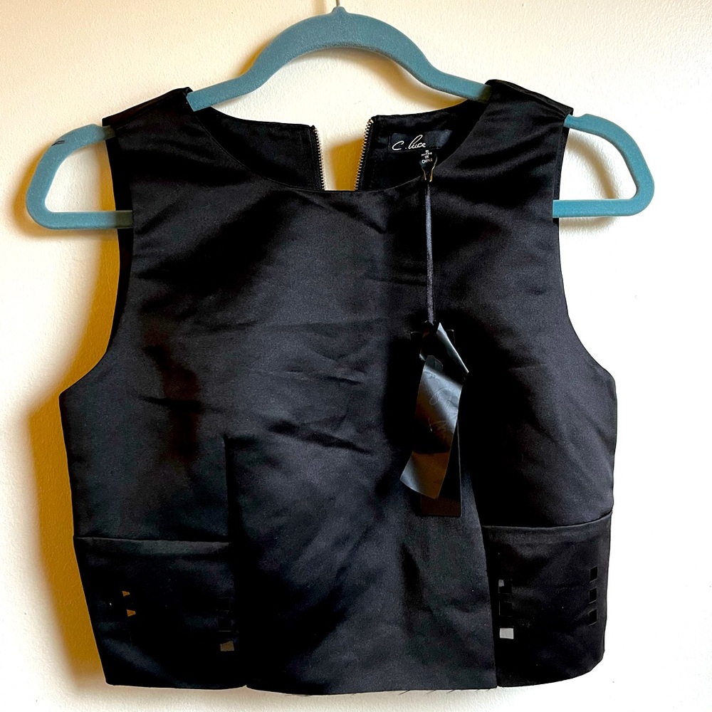 Satin C.Luce chick crop top